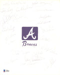 1973 Atlanta Braves Autographed 8x10 Cut Signature With 21 Total Signatures Including Hank Aaron Beckett BAS #A10003