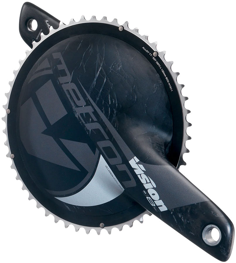 Vision Metron TT Crankset, 2x 53/39T Chainrings, 175mm Arm Length, 130BCD, 386EVO Spindle – Carbon
