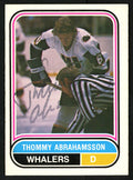 Thommy Abrahamsson Autographed 1975-76 WHA O-Pee-Chee Card #127 New England Whalers SKU #151329