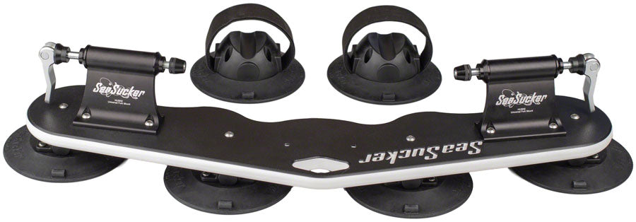 SeaSucker Mini Bomber Roof Rack (2-Bike - HUSKE QR Fork Mounts and Rear Wheel Holders Black)
