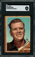 Gene Green Autographed 1962 Topps Card #78 Cleveland Indians SGC #AU1002980
