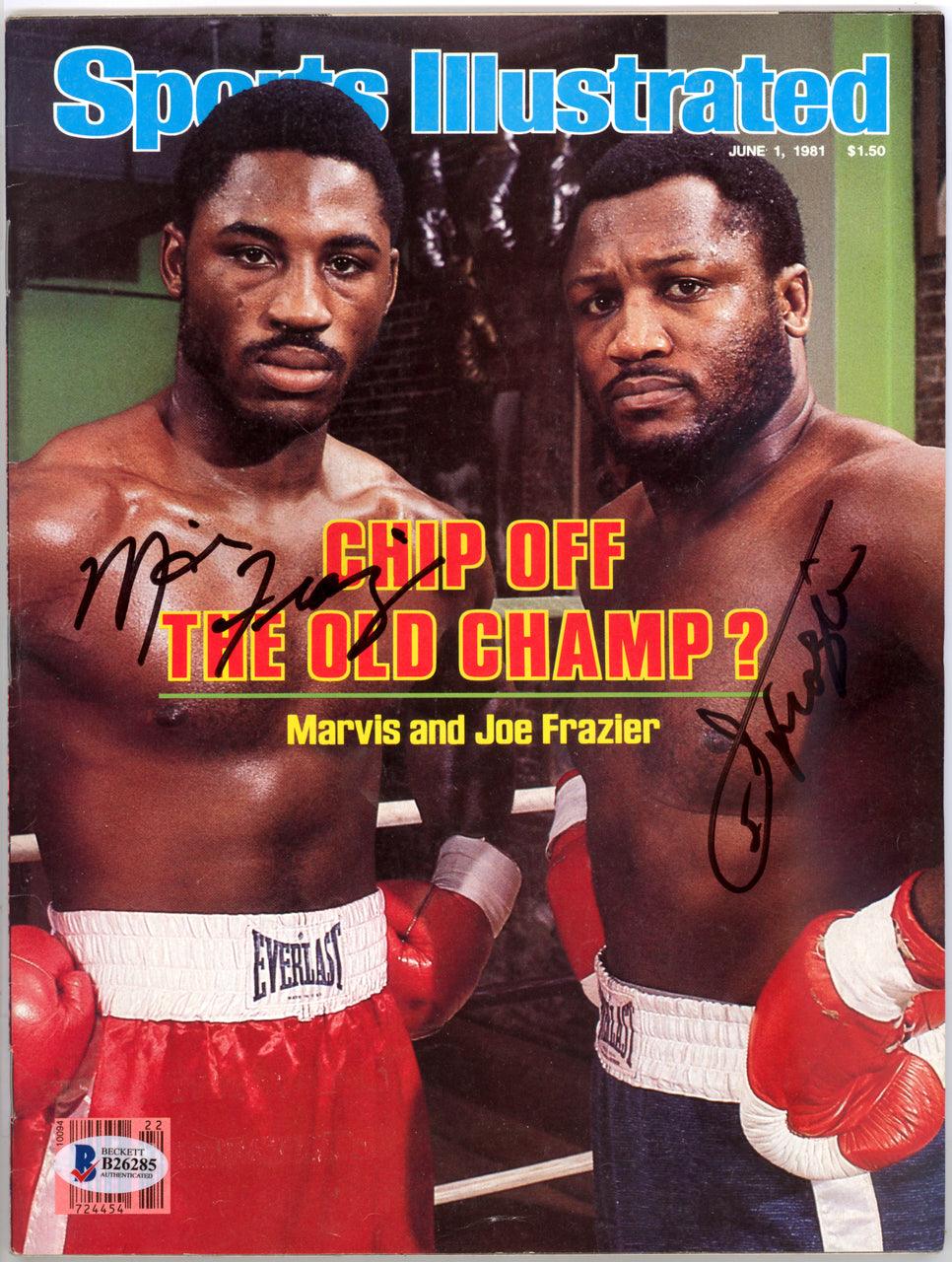 Joe Frazier & Marvis Frazier Autographed Sports Illustrated Magazine Beckett BAS #B26285