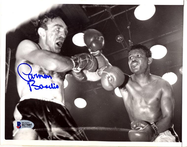 Carmen Basilio Autographed 7x9 Photo Beckett BAS #B27885