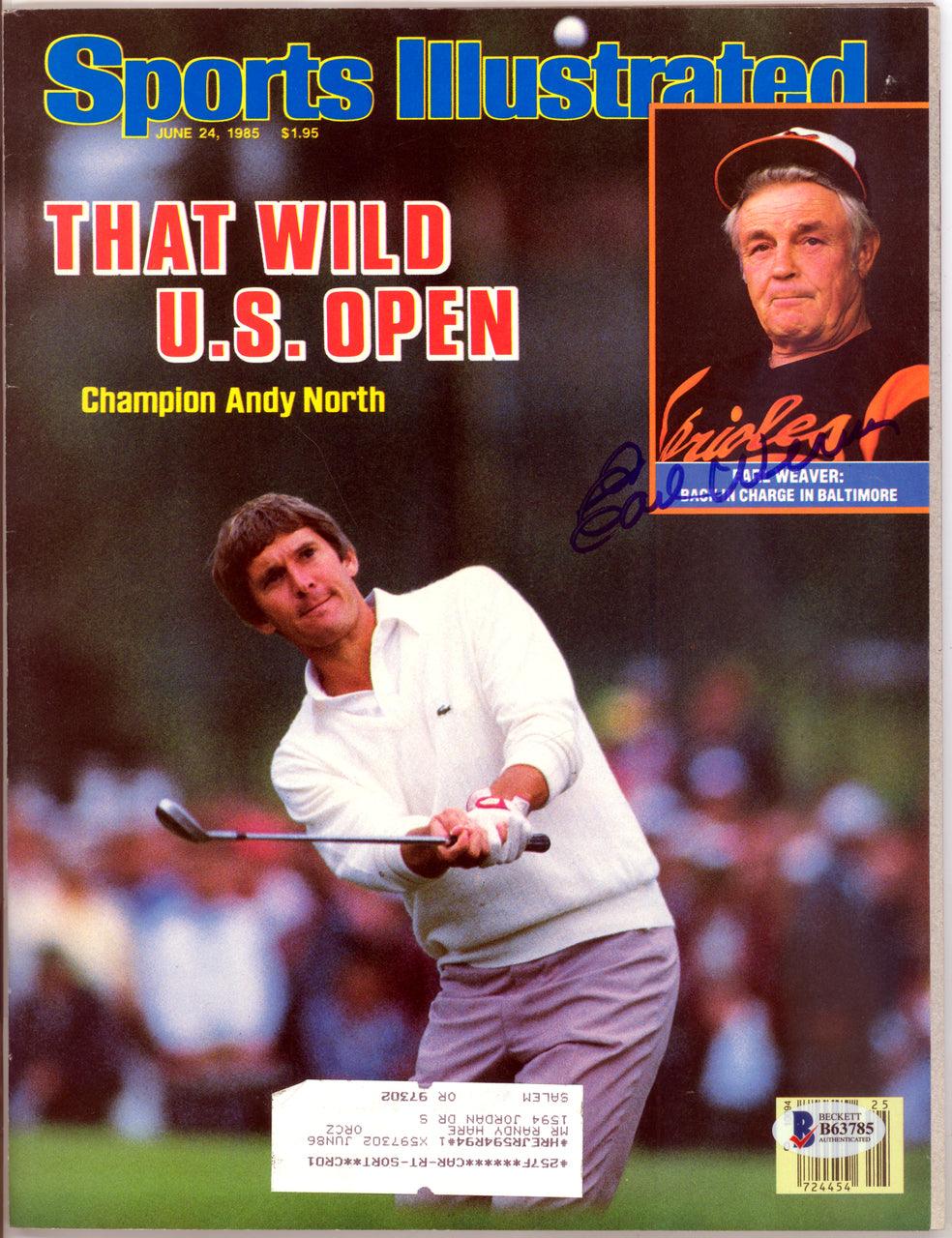 Earl Weaver Autographed Sports Illustrated Magazine Baltimore Orioles Beckett BAS #B63785