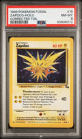 PSA (NM-MT 8) Zapdos - Holo #15 (Corrected Foil) - Pokémon Fossil (#90806972)