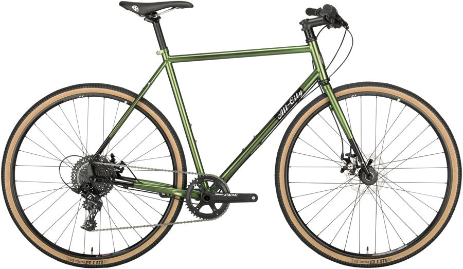All-City Macho Man Disc Flatbar Bike - Olive Fab (650b Steel Fab 49cm)