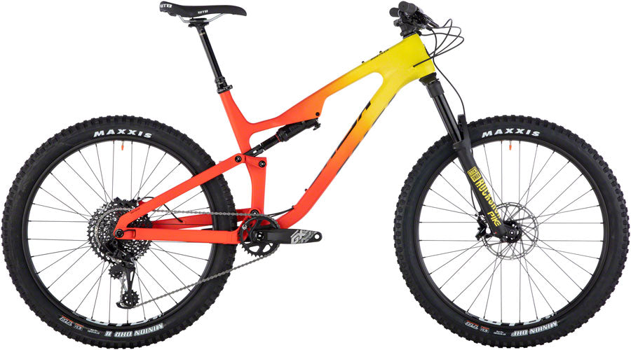 Salsa Rustler Carbon GX Eagle Bike - Red/Yellow/Fade (27.5" Carbon Red/Yellow/Fade Large)