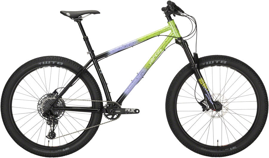 All-City Electric Queen Bike - Blue/Lime Splatter (27.5" Steel Splatter Medium)