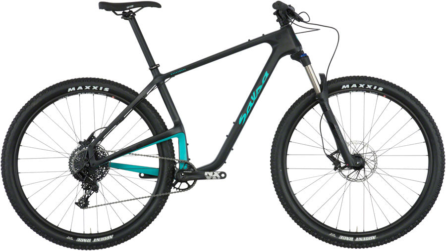 Salsa Woodsmoke NX1 29 Bike Black/Teal (29" Carbon Black/Teal X-Large)