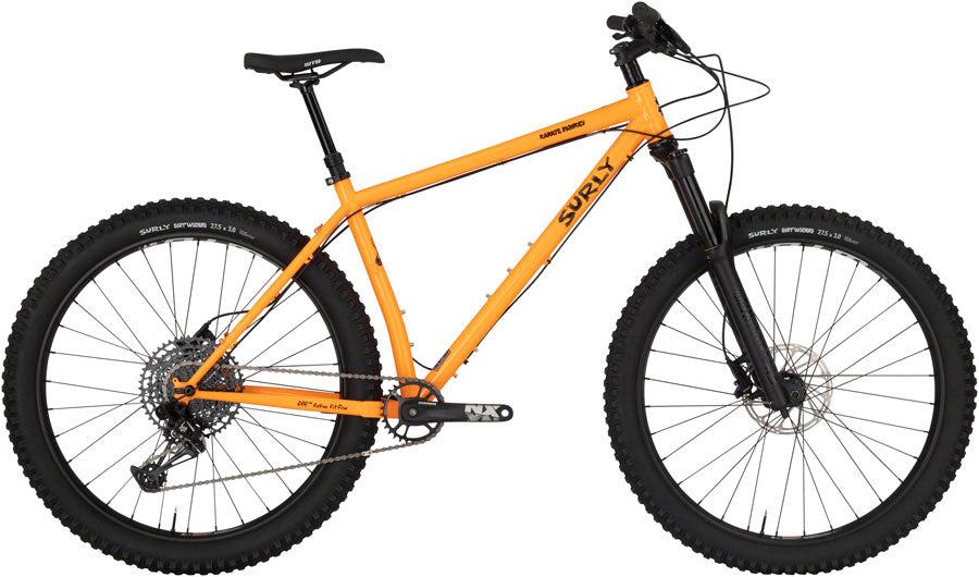 Surly Karate Monkey Front Suspension Bike - Toxic Tangerine (27.5" Steel Tangerine X-Small)