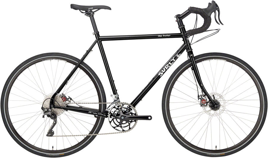 Surly Disc Trucker Bike - Hi-Viz Black 700 (700c Steel Black 62cm)