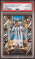 2023 Panini Select La Liga Zebra Arsen Zakharyan #180 /25 PSA 10