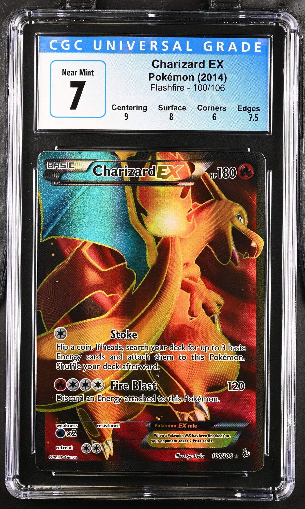 [CGC 7 - Near Mint] CHARIZARD EX #100 - Full Art - Flashfire (2014)