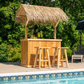 Southern Fantasy Tiki Bar (3 Door Cabinet / Palm Thatch Roof / Unfinished)