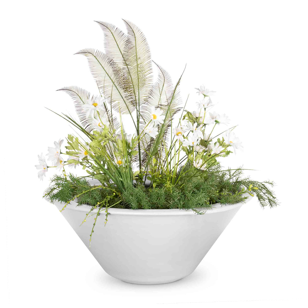 The Outdoor Plus Cazo Planter Bowl - Metal Powder Coat (24" / Black)