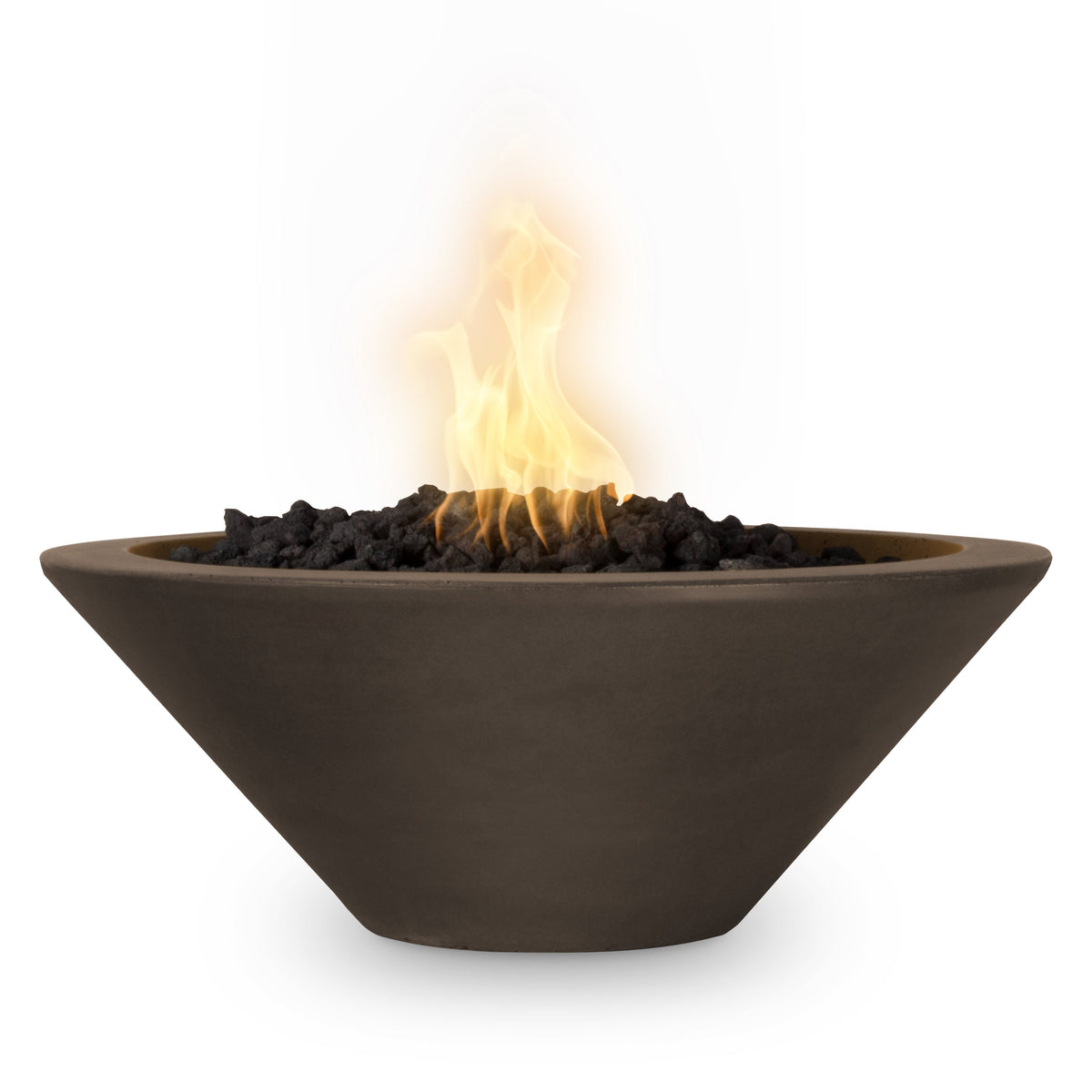 The Outdoor Plus Cazo Fire Bowl - GFRC Concrete (24" / Match Lit with Flame Sense Ignition (LC Certified))