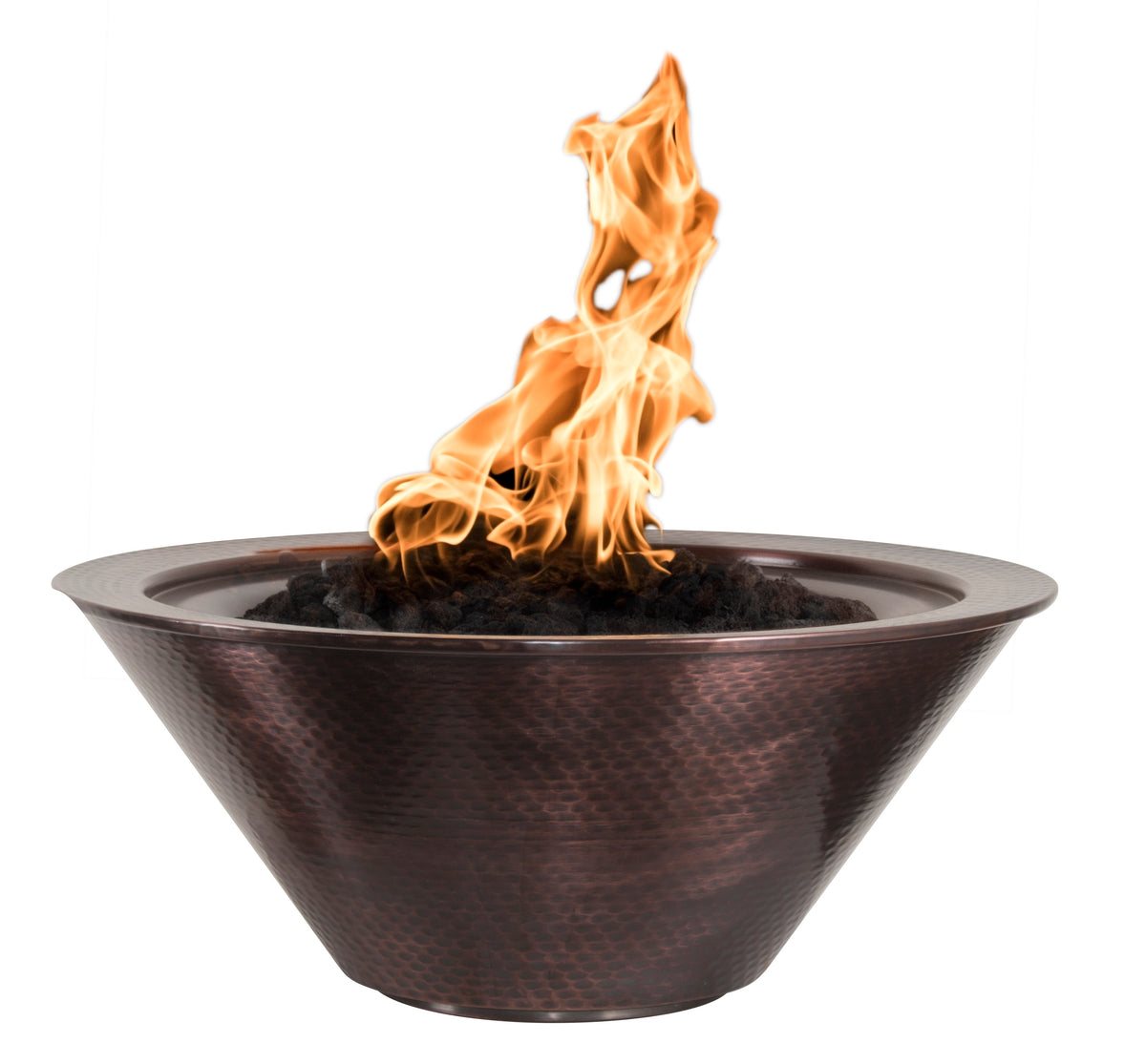 The Outdoor Plus Cazo Fire Bowl - Hammered Copper (24" / Match Lit Ignition)