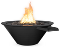The Outdoor Plus Cazo Fire & Water Bowl - Metal Powder Coat (30" / Match Lit with Flame Sense Ignition (LC Certified) / Pewter)