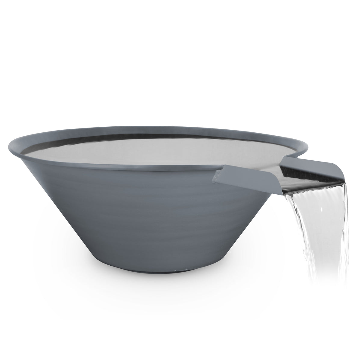 The Outdoor Plus Cazo Water Bowl - Metal Powder Coat (30" / Silver Vein)