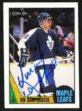 Vin Damphousse Autographed 1987-88 O-Pee-Chee Rookie Card #243 Toronto Maple Leafs SKU #150174