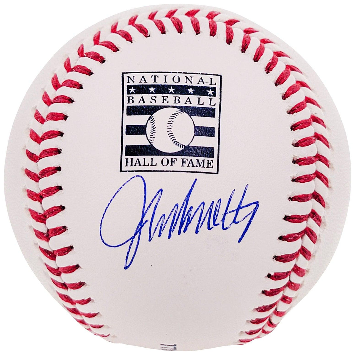 John Smoltz Autographed HOF Logo MLB Baseball Atlanta Braves Beckett BAS QR Stock #208994
