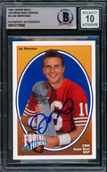 Joe Montana Autographed 1991 Upper Deck Heroes Card #3 San Francisco 49ers Auto Grade Gem Mint 10 Beckett BAS Stock #220757