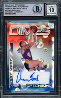 Jerry West Autographed 2022-23 Leaf Optichrome Dropping Dimes Prismatic Red White & Blue Card #DDJW1 Los Angeles Lakers Auto Grade Gem Mint 10 Beckett BAS #16622147