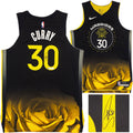 Golden State Warriors Stephen Curry Autographed Black Nike City Edition Jersey Size 48+2 JSA