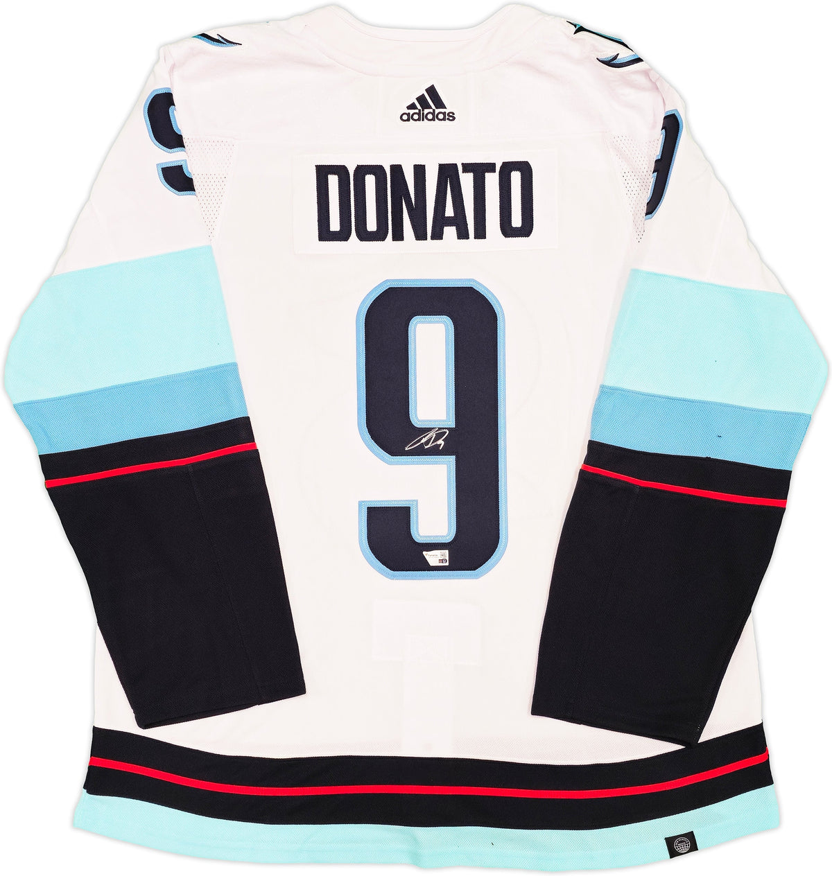 Seattle Kraken Ryan Donato Autographed White Adidas Authentic Jersey Size 54 With Inaugural Season Patch Fanatics Holo