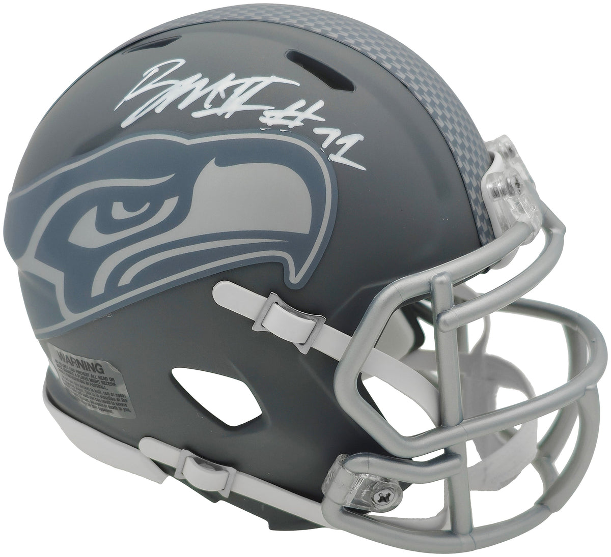 Byron Murphy II Autographed Seattle Seahawks Slate Gray Speed Mini Helmet MCS Holo