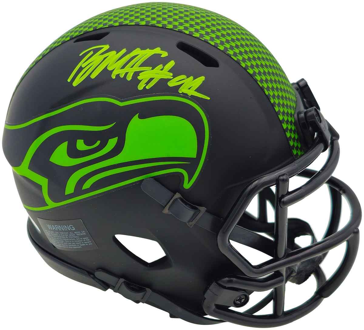 Byron Murphy II Autographed Seattle Seahawks Eclipse Black Speed Mini Helmet MCS Holo