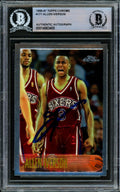 Allen Iverson Autographed 1996-97 Topps Chrome Rookie Card #171 Philadelphia 76ers Beckett BAS #14863455