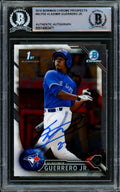 Vladimir Guerrero Jr. Autographed 2016 Bowman Chrome Prospects Rookie Card #BCP55 Toronto Blue Jays Beckett BAS #14863471