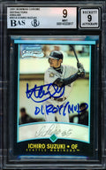 Ichiro Suzuki Autographed 2001 Bowman Chrome Rookie Card #351A Seattle Mariners BGS 9 Auto Grade Mint 9 "01 ROY/MVP" Beckett BAS #14323817