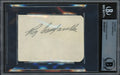 Roy Campanella Autographed 2.5x4 Album Page Brooklyn Dodgers Pre-Accident Beckett BAS #14613317
