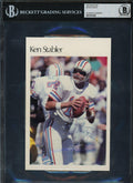 Ken Stabler Autographed 1982 Marketcom 5.5x8.5 Mini Poster #8 Houston Oilers Beckett BAS #14613428