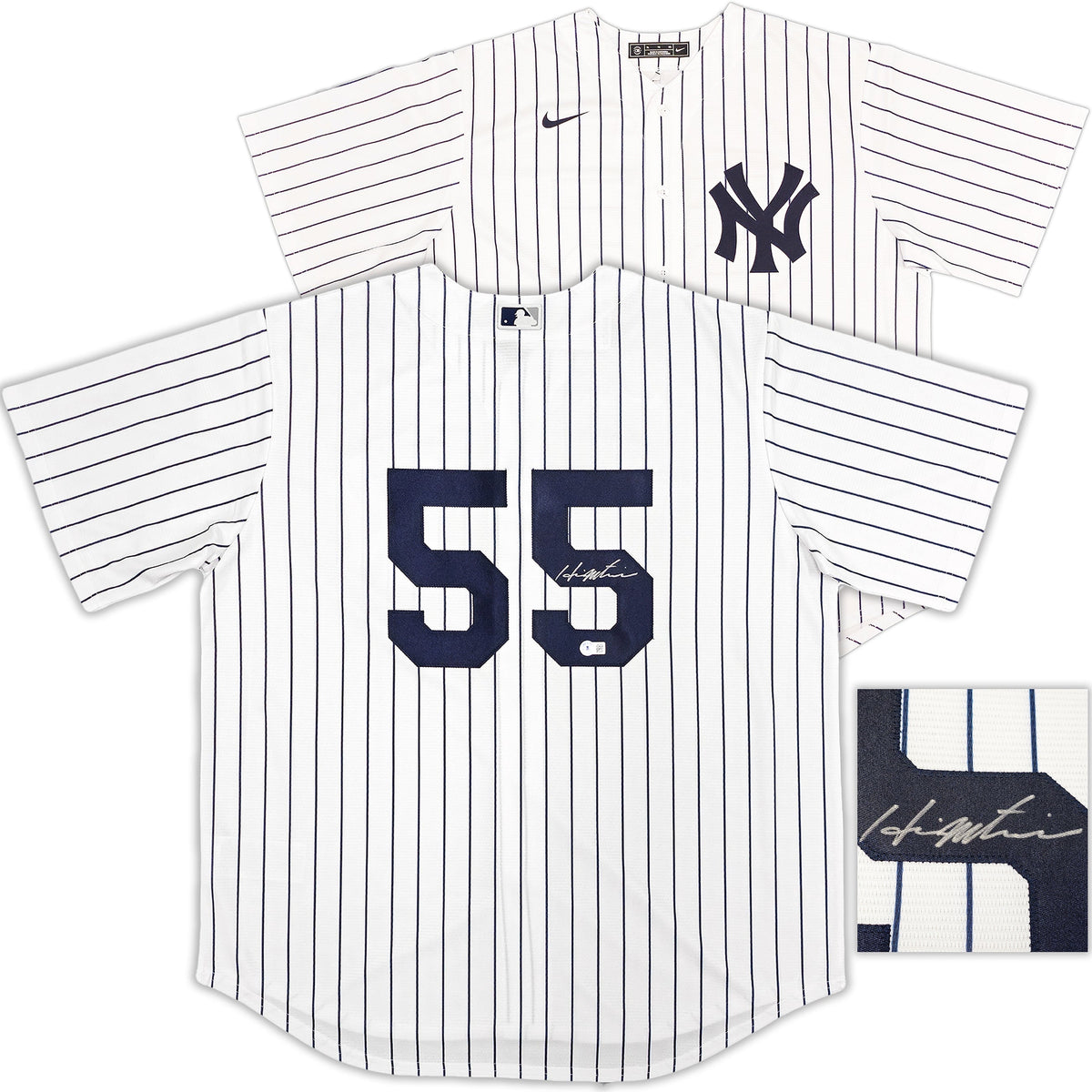 New York Yankees Hideki Matsui Autographed White Nike Jersey Size XL Beckett BAS Witness