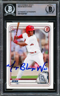 Masyn Winn Autographed 2020 Bowman Draft Rookie Card #BD-59 St. Louis Cardinals Full Name Beckett BAS