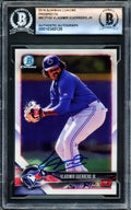 Vladimir Guerrero Jr. Autographed 2018 Bowman Chrome Rookie Card #BCP150 Toronto Blue Jays Beckett BAS