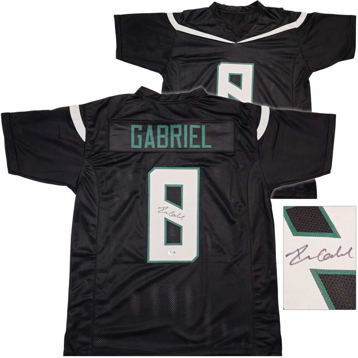 Oregon Ducks Dillon Gabriel Autographed Black Jersey Beckett BAS Witness