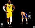 Stephen Curry Autographed 16x20 Photo Golden State Warriors With LeBron James JSA