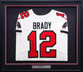 Tampa Bay Buccaneers Tom Brady Autographed Framed White Authentic Nike Jersey Fanatics Holo