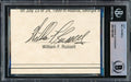 Bill Russell Autographed 2.5x3.5 Cut Signature Boston Celtics Full Name Beckett BAS #14861598