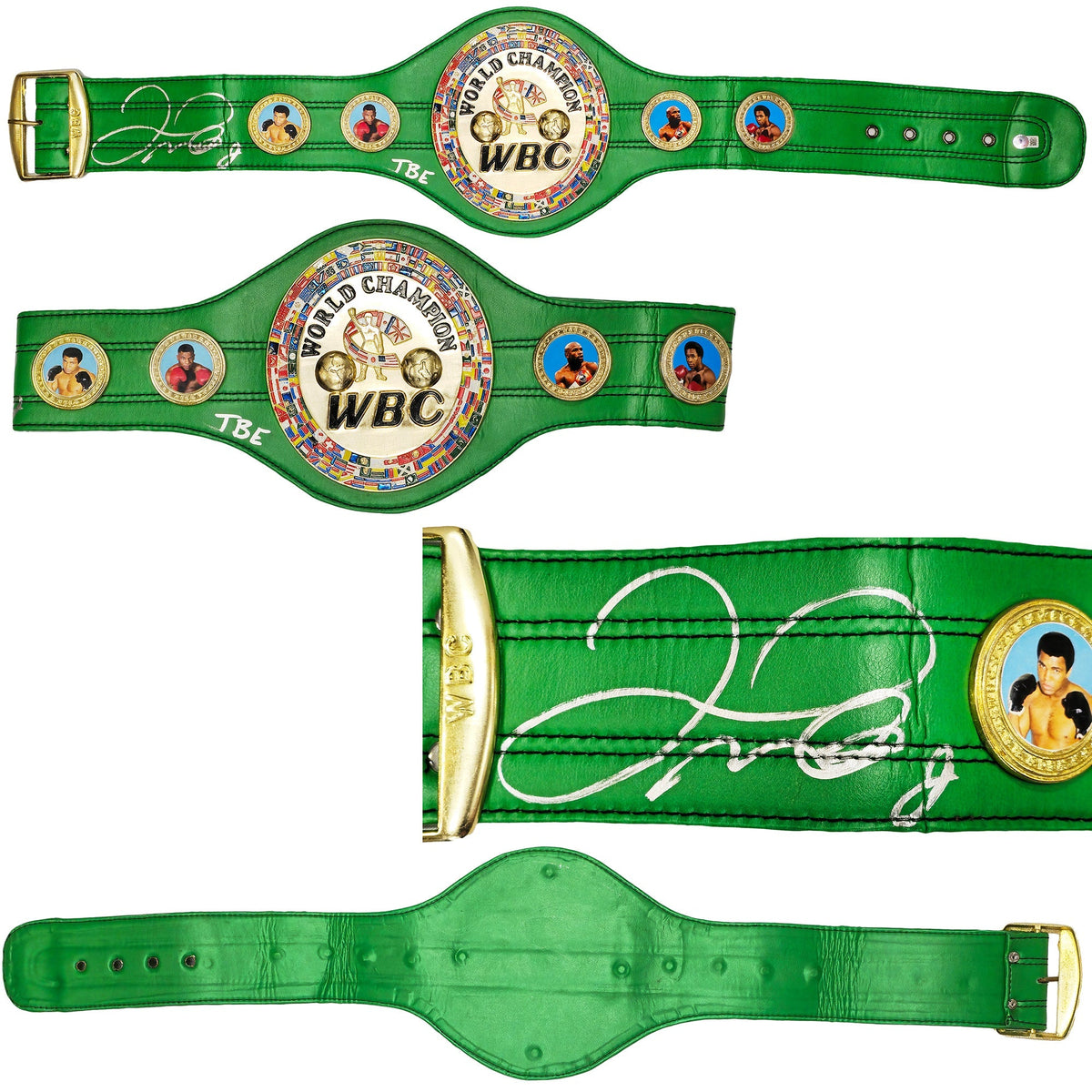 Floyd Mayweather Jr. Autographed Green WBC World Championship Boxing Belt "TBE" Beckett BAS Witness
