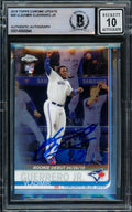 Vladimir Guerrero Jr. Autographed 2019 Topps Chrome Update Rookie Card #58 Toronto Blue Jays Auto 10 Beckett BAS Stock #210506