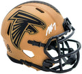 Michael Vick Autographed Atlanta Falcons Camo Brown Speed Mini Helmet Beckett BAS Witness