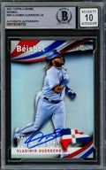 Vladimir Guerrero Jr. Autographed 2021 Topps Chrome Beisbol Card #B-6 Toronto Blue Jays Auto Grade Gem Mint 10 Beckett BAS #16338733