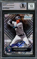 Julio Rodriguez Autographed 2022 Bowman Sterling Rookie Card #BSR32 Seattle Mariners Auto Grade Gem Mint 10 Beckett BAS #16339282