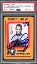 Floyd Mayweather Jr Autographed 1997 Brown's Boxing Rookie Retro Reprint Rookie Card #51 Auto Grade Gem Mint 10 "TBE" The Best Ever PSA/DNA Stock #211855