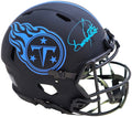 Derrick Henry Autographed Tennessee Titans Eclipse Black Full Size Authentic Speed Helmet Beckett BAS Witness